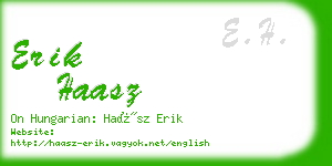 erik haasz business card